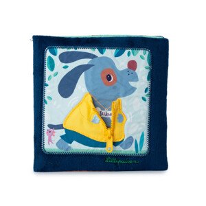 Lilliputiens - textilní knížka - Učíme se oblékat - pejsek Jules