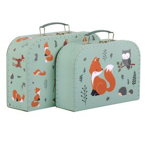 A Little Lovely Company - sada dvou kartonových kufříků - kamarádi z lesa