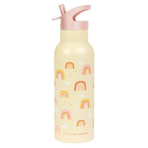A Little Lovely Company - nerezová láhev na pití, 500 ml - duha