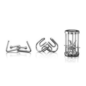 Hlavolam kovový, sada 3ks