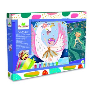 Artissimo - XXL kreativní sada – vyškrabávání, metalická fólie, třpytky - kouzelné příběhy