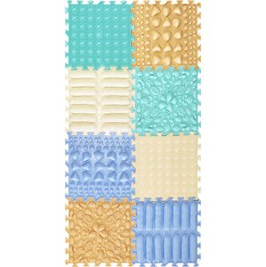 OrtoNature Masážní ortopedické podložky set 8 ks - pastelové