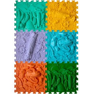 OrtoNature Masážní ortopedické podložky set 6 ks - Dinosauři v Safari