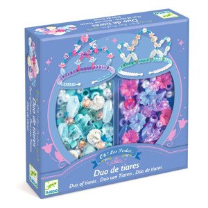 Korálková sada na výrobu dvou čelenek - modrá