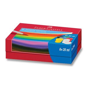 Temperové barvy Faber-Castell v kelímcích - 6 ks x 20 ml