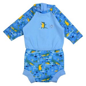 Plavky Happy Nappy UV obleček 3/4 rukáv Krokodýli L (6-14 měs.)