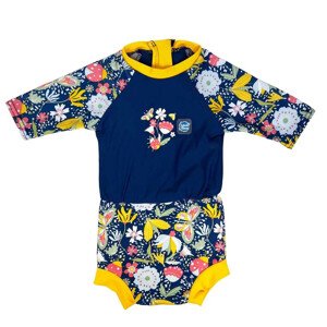 Plavky Happy Nappy UV obleček 3/4 rukáv Garden Delight L (6-14 měs.)