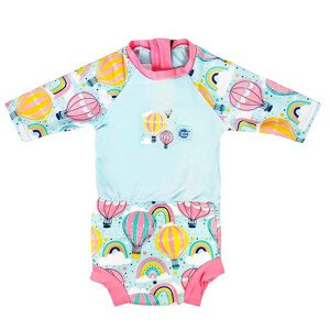 Plavky Happy Nappy UV obleček 3/4 rukáv Up & Away XL (12-24 měs.)