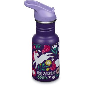 Dětská nerezová lahev Klean Kanteen Kid Classic Narrow 12oz - Leaping Unicorns 355 ml