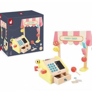 Dřevěný stánek - cukrárna s pokladnou - Sleva poškozený obal