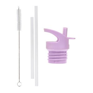 A Little Lovely Company - uzávěr, kartáček a brčko k nerezové lahvi - květinová zahrádka