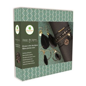 Výroba šperků - bižuterie s černými pírky