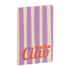 Sešit Dolce Amore, 9x14cm, 48 listů, linkovaný - fialové pruhy
