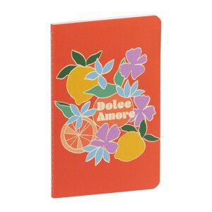 Sešit Dolce Amore, 9x14cm, 48 listů, linkovaný - ovoce