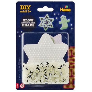 Hama Midi - Korálkový set - hvězda svítící ve tmě - 350 ks
