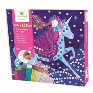 Stick & Fun - mozaika - jednorožci - Sleva poškozený obal