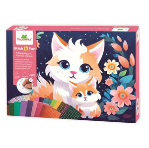 Stick & Fun - XL mozaika - roztomilá zvířata - Sleva poškozený obal