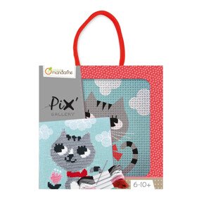 Dětské vyšívání s rámečkem - Kočka