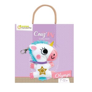 Kreavitní sada - přívěsek k ušití jednorožec Olympe