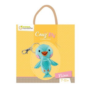 Kreavitní sada - přívěsek k ušití ptáček Nina