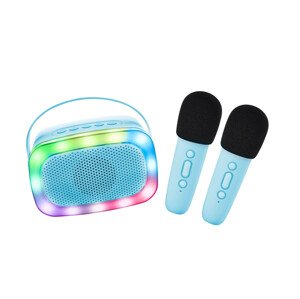 Bluetooth Karaoke párty set + 2 mikrofony Blue