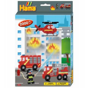 Hama Midi -  Dárková sada - hasiči  - 2000 ks