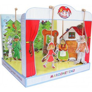Marionetino - Loutkové divadlo sada s pohádkou Červená karkulka